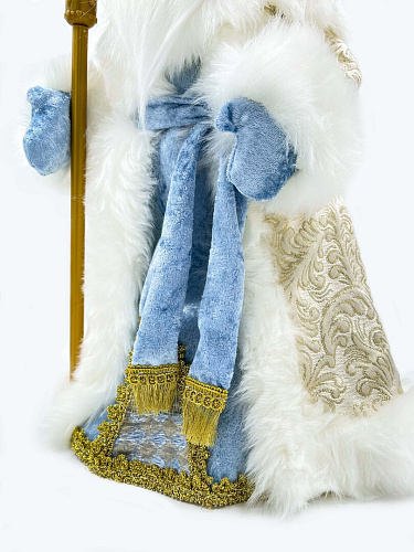 													Дед Мороз музыкальный, танцующий 45 см голубой Р-5095 фото 4